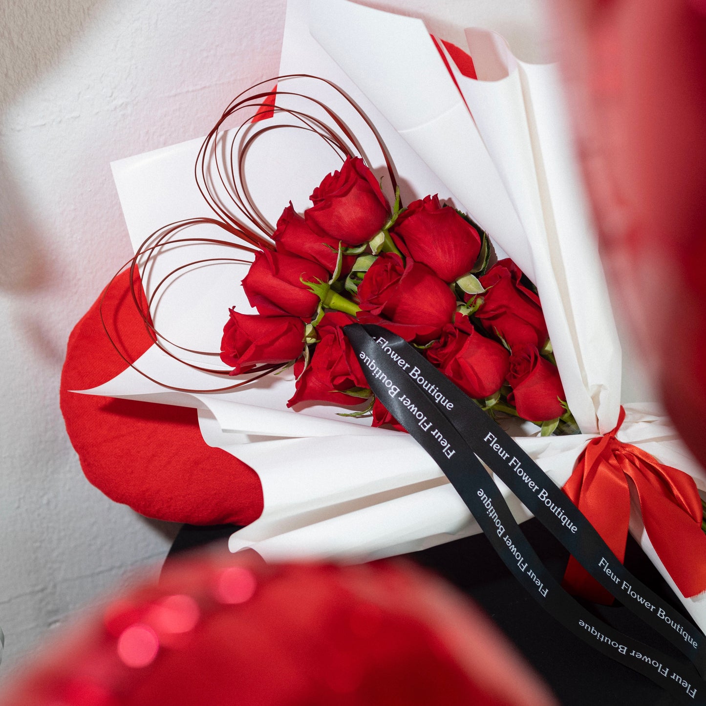 ONE DOZEN RED ROSES BOUQUET